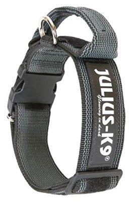 JULIUS-K9, Halsband mit Haltegriff, Sicherheitsverschluss und Logo
