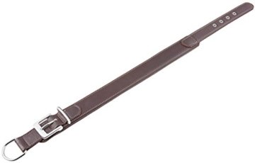 Knuffelwuff, weiches Lederhalsband 38-45cm, braun